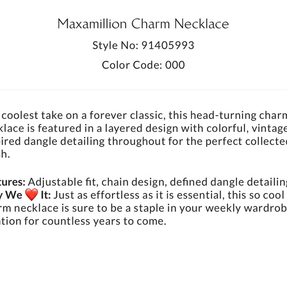 Free People Maxmillion Charm Necklace - Picture 3 of 3